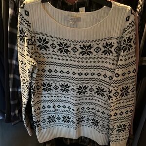 LOFT Black and White Women's Sweater